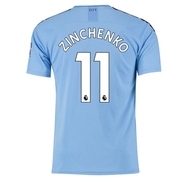 Camiseta Manchester City NO.11 Zinchenko Replica Primera Ropa 2019/20 Azul